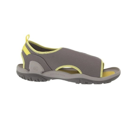 KEEN Unisex-Child Knotch River Open Toe Sandals 4Youth Grey Green - Picture 3 of 5